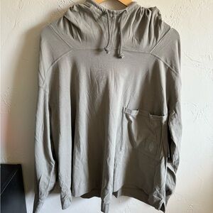 Free People Gray Hot Shot Hooded Layer
